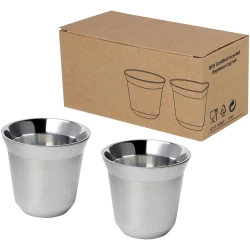 Duo zestaw filiżanek do espresso ze stali nierdzewnej z certyfikatem RCS 80 ml (10080481)