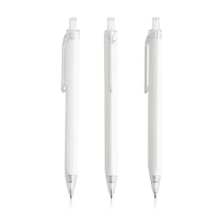 Plastikowy trójkątny długopis - Biały (IP13159200)