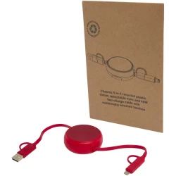 Alasia zwijany kabel do synchronizacji danych i szybkiego ładowania 5 w 1 45 W o długości 100 cm z tworzyw sztucznych i aluminium pochodzących z recyk