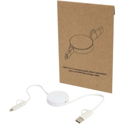 Citala zwijany kabel do synchronizacji danych i szybkiego ładowania 5 w 1 40 W o długości 90 cm z tworzyw sztucznych pochodzących z recyklingu (124430