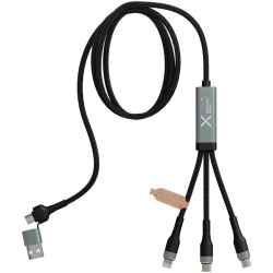 SCX.design C53 kabel do ultraszybkiego ładowania 5 w 1 o mocy 100 W z tworzywa sztucznego rPET (2PX17182)