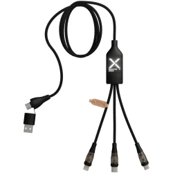SCX.design C50 kabel szybkiego ładowania 5 w 1 o mocy 100 W/5 A z wyświetlaczem cyfrowym (2PX16290)
