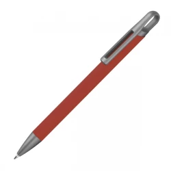 Długopis aluminiowy z recyklingu, półżelowy - bordowy - (14440-02)