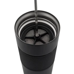 Kubek termiczny z french press Aspet 450 ml, czarny (R08191.02)