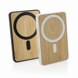 Magnetyczny bezprzewodowy power bank 5000 mAh 5W - czarny (P322.9001)