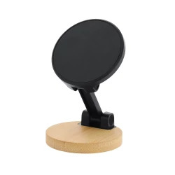 Bambusowy magnetyczny stojak na telefon - czarny (VA624-03)