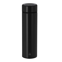 Termos 450 ml ze stali nierdzewnej z recyklingu, zaparzacz - czarny (VA677-03)