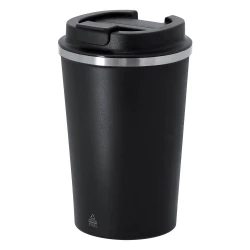 Kubek termiczny 350 ml ze stali nierdzewnej z recyklingu - czarny (VA679-03)