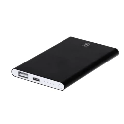 Power bank 4000 mAh z aluminium z recyklingu - czarny (VA600-03)