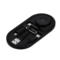 Ładowarka bezprzewodowa 15W z RABS, kabel do ładowania, etui w komplecie - czarny (VA606-03)