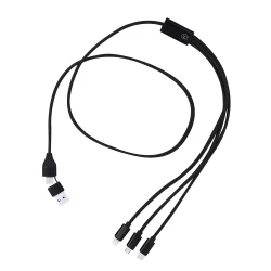 Kabel do ładowania z aluminium z recyklingu - czarny (VA620-03)