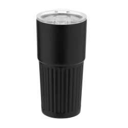 Kubek termiczny 600 ml ze stali nierdzewnej z recyklingu - czarny (VA684-03)
