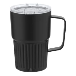 Kubek termiczny 450 ml ze stali nierdzewnej z recyklingu - czarny (VA685-03)