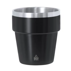 Kubek termiczny 250 ml ze stali nierdzewnej z recyklingu - czarny (VA682-03)