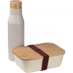 Zestaw lunchbox i butelka termiczna Toronto - beżowy (485213)