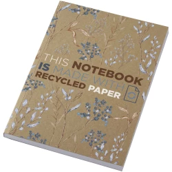 Notatnik A5 Novella Austen z miękką okładką z materiału z recyklingu, papier pakowy — 100 kartek (21026406)