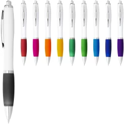 Długopis Nash z białym korpusem i kolorwym uchwytem (10690009)