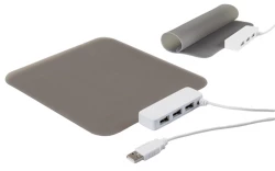 Micey Podkładka pod mysz z 3 portami USB - szary (AP845029)