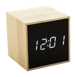 Boolarm bambusowy zegar z alarmem - naturalny (AP810461)